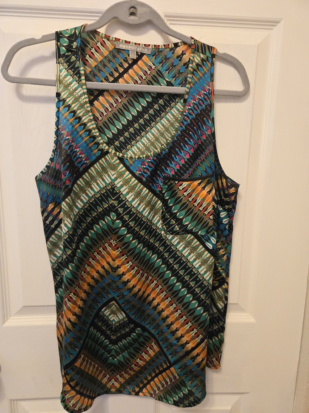 Daniel Rainn Multicolor Geometric Print Tank Top